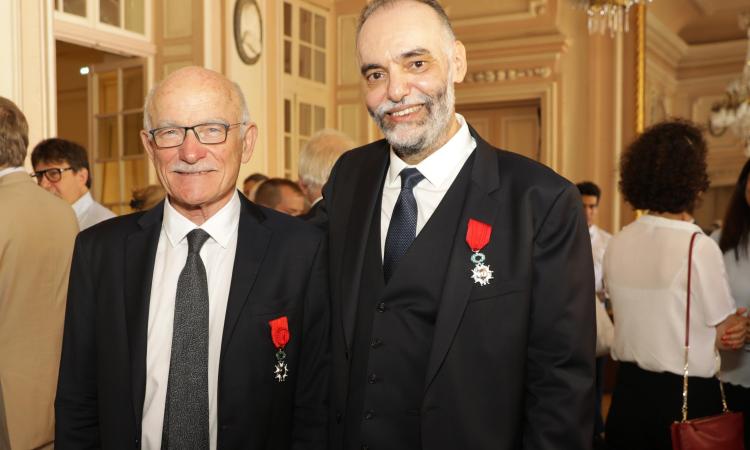 Abdallah Ougazzaden (right) with Metz Mayor Dominique Gros