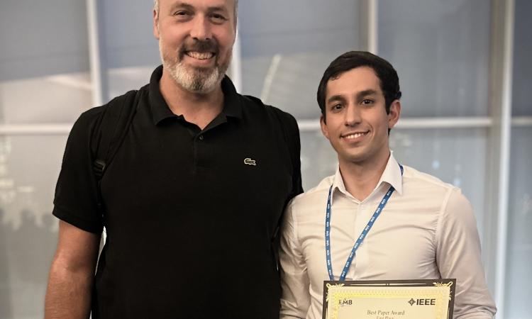 Ph.D. candidate Mohammad Nikbakht in Professor Omer Inan's 