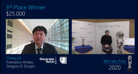 Cheng Qi (left), with Marcus Weldon, president of Nokia Bell Labs