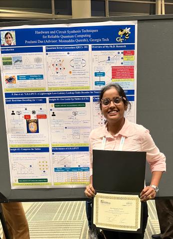 Ph.D. candidate Poulami Das won the “Best Research Award” during the Ph.D. Forum at DAC. Ph.D. candidate Poulami Das won the “Best Research Award” during the Ph.D. Forum at DAC.