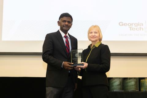 ECE Professor Raghupathy Sivakumar (left) with Center for Teaching and Learning Director Joyce Weinsheimer ECE Professor Raghupathy Sivakumar (left) with Center for Teaching and Learning Director Joyce Weinsheimer